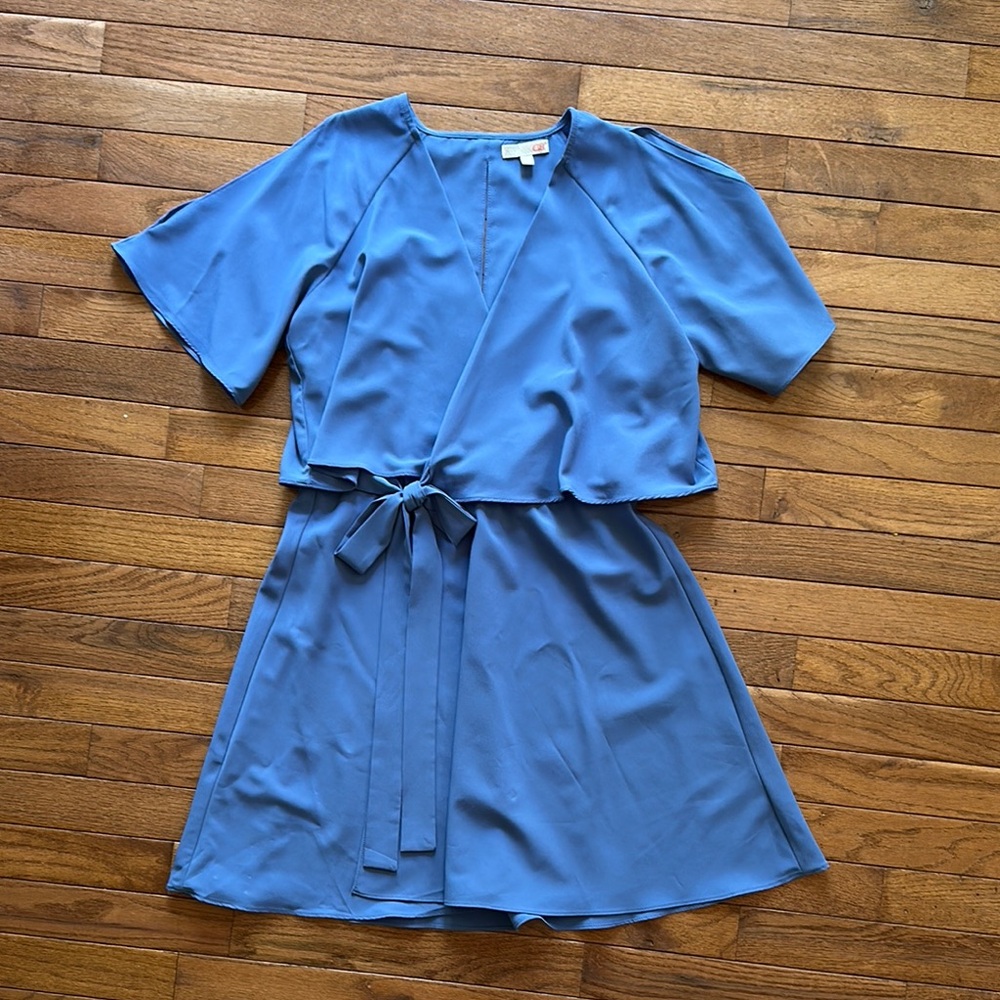 Elegant Blue Gianna Bini faux Wrap Dress